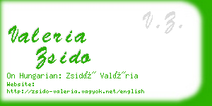 valeria zsido business card